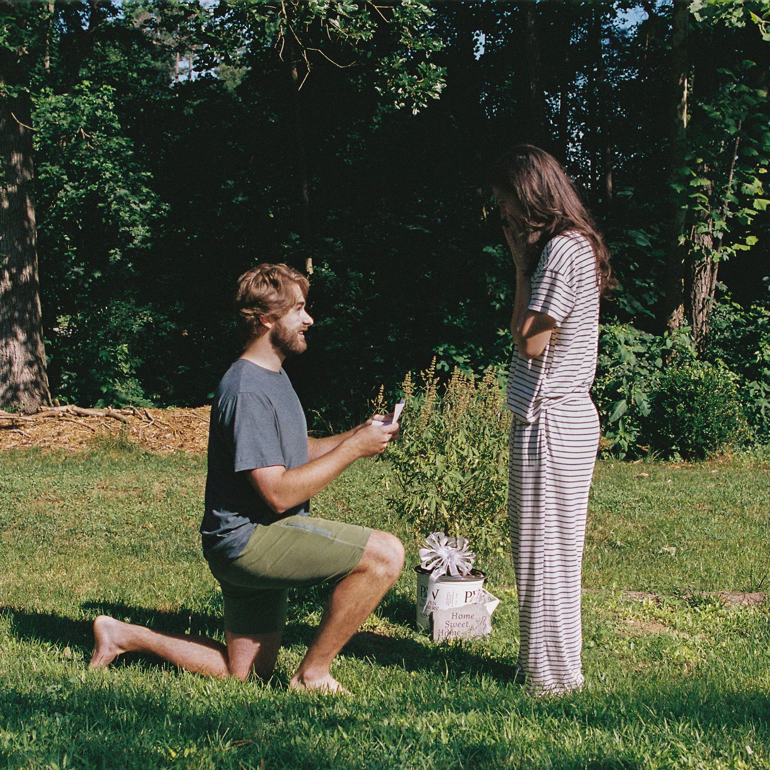 Wyatt Proposing in our Backyard in Raleigh, June 2025