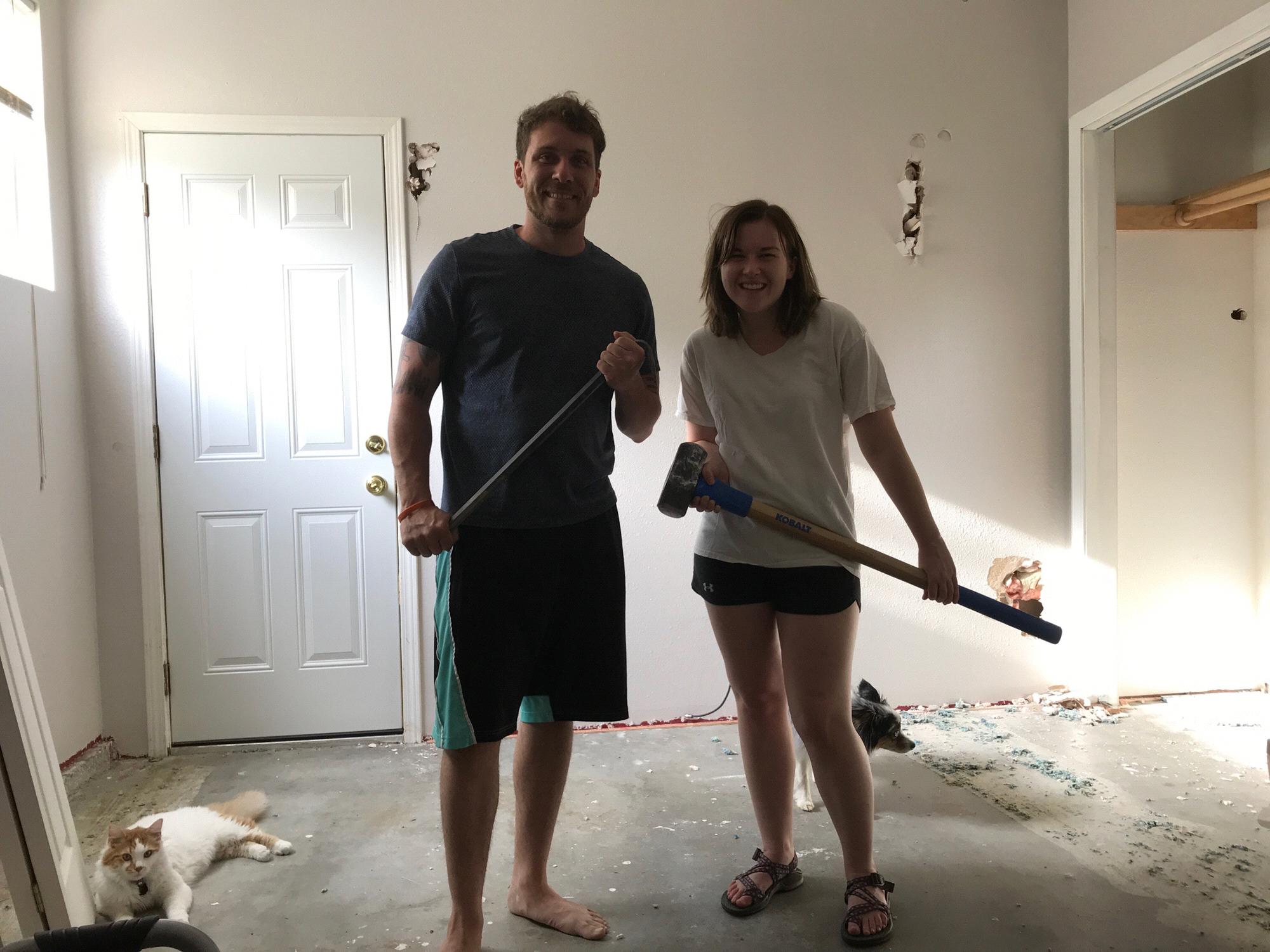 The first of MANY home improvement projects in our house. We may not be as professional as Chip and Joanna Gaines, but we are getting pretty good at the "Fixer Upper" game