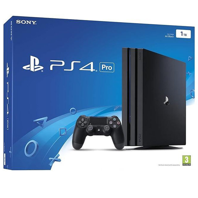 Sony PlayStation 4 Pro w/ Accessories, 1TB HDD, CUH-7215B - Jet Black (Renewed)