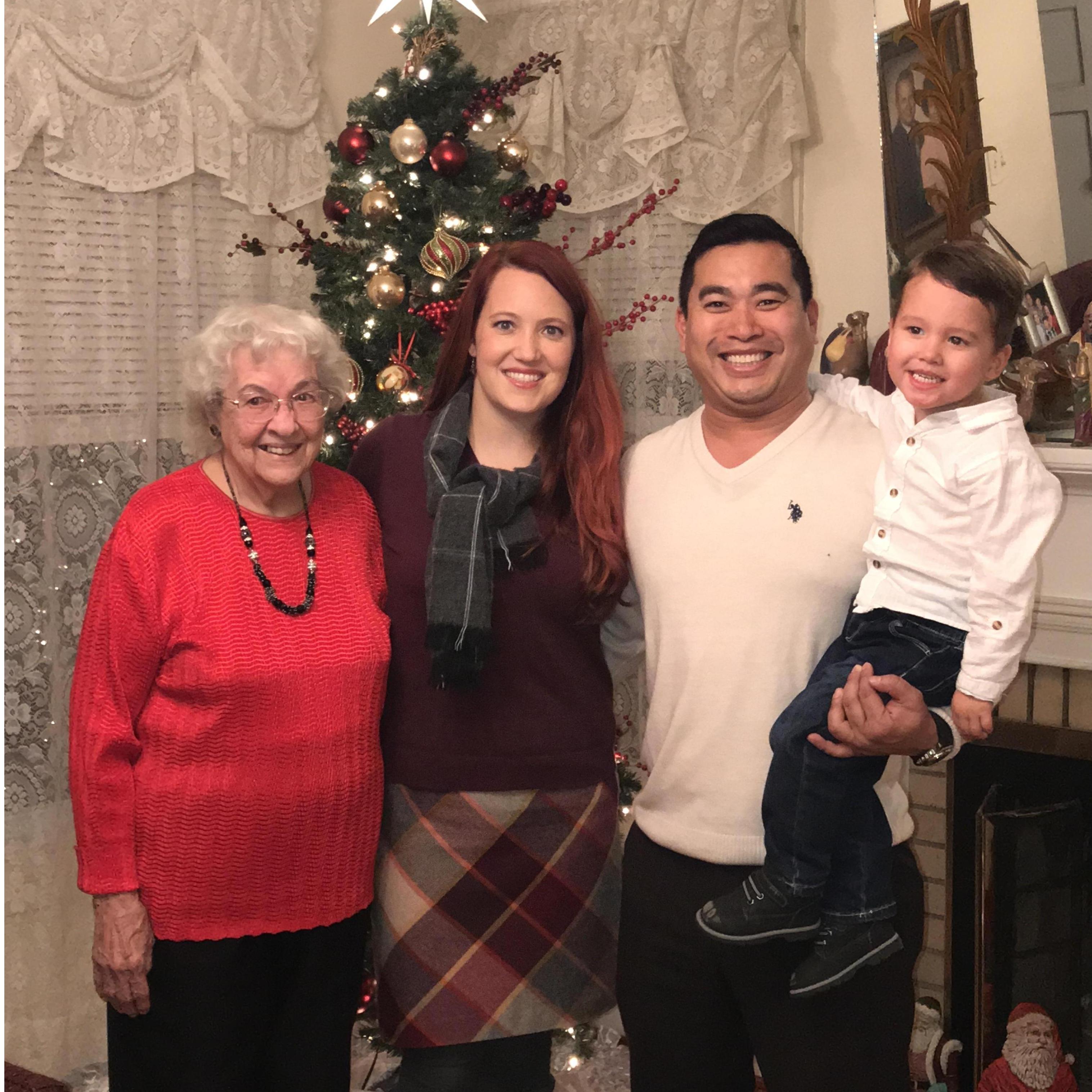 Christmas 2018 with Nana, Emily's grandmother
