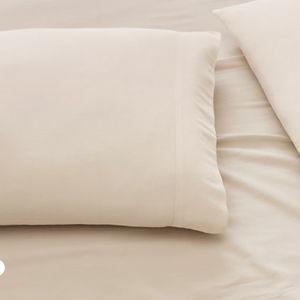 Solid Relaxed Organic-Cotton Sateen Sheets