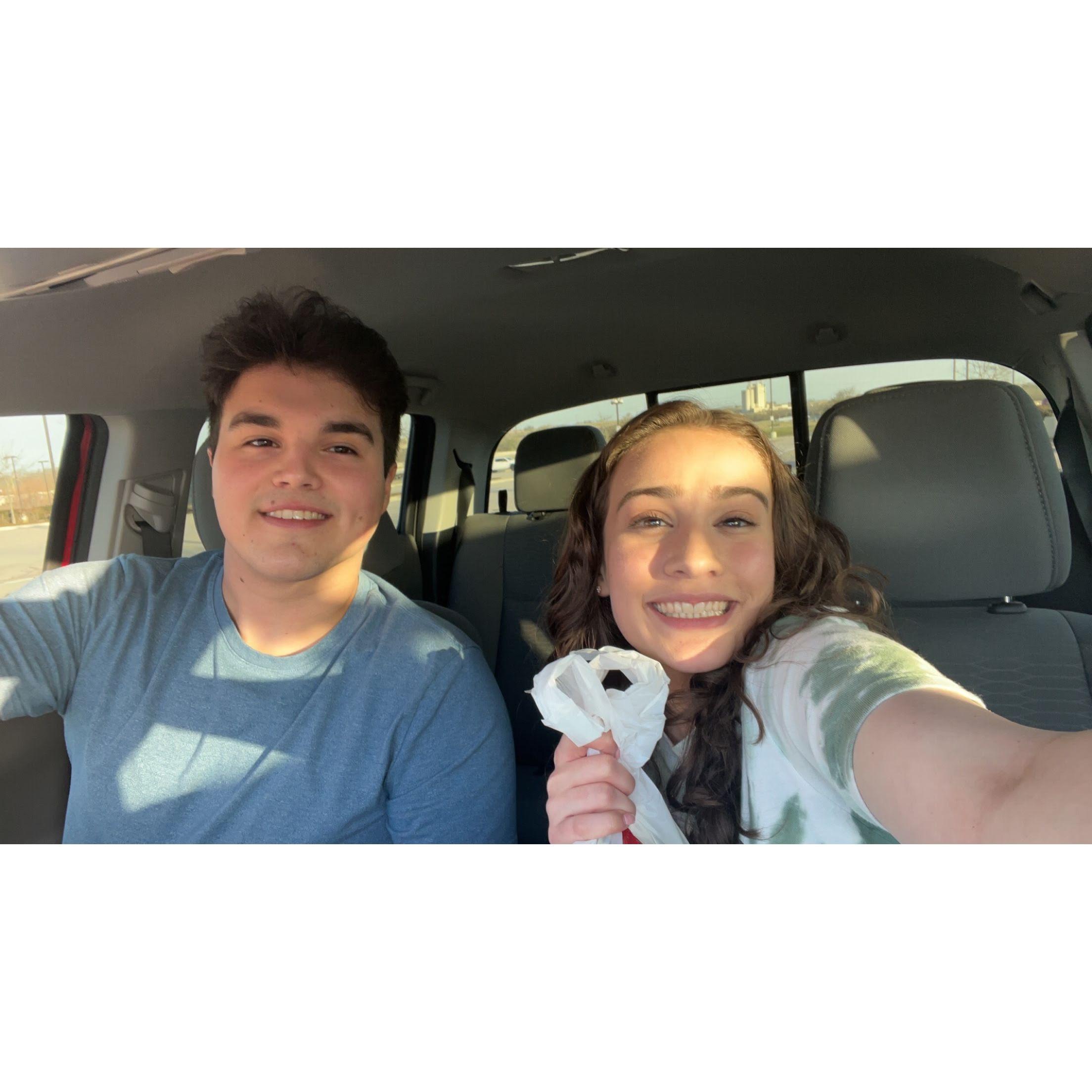 Our first date.. at Buc-ees! (Anyone who knows Michaela knows she has a special place in her heart for Buc-ees).