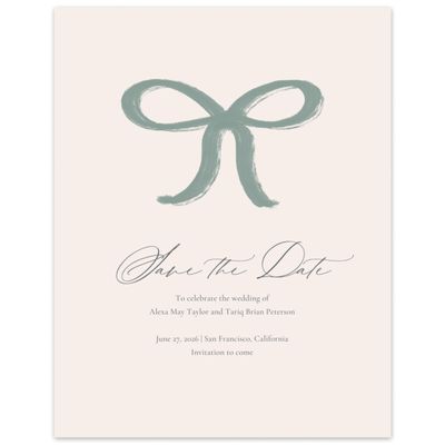 Rich Sage, Green Wedding Digital Save the Date - Chausey Portrait