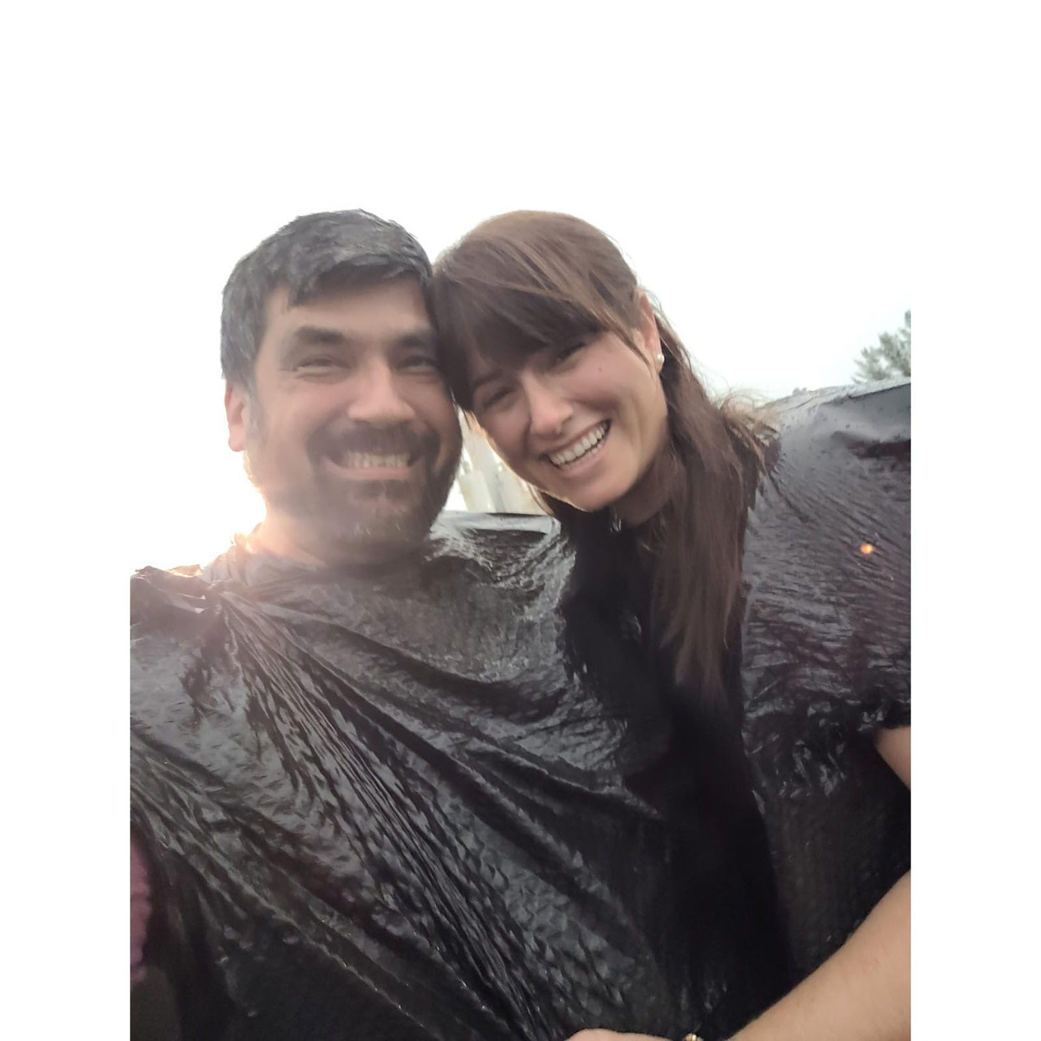 Even a torrential downpour wasn't going to stop us from seeing the Lumineers at the iTHINK (formerly Coral Sky) Amphitheatre.
Despite the bags, we still got soaked!