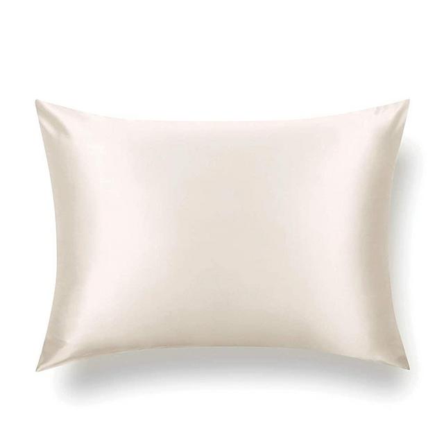 Tafts 22mm 100% Pure Mulberry Silk Pillowcase for Hair and Skin, Hypoallergenic, Both Sides Grade 6A Long Fiber Natural Silk Pillow Case, Concealed Zipper, Standard 20x26 inch, Ivory White