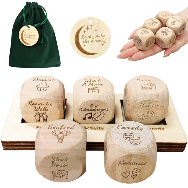 safoezy Valentines Day Gifts for Him Her Men Women Husband Wifes,Food Dice,Wedding for Men Women Him Her, Gag Gifts Funny Gifts Date Night Dice,Couples Gifts,Dinner Dice Couples Games