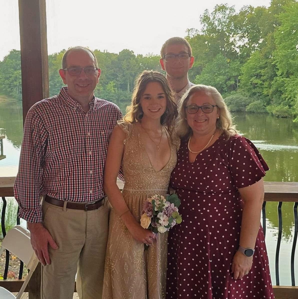 Sherri, Ben, Ashley, and Daniel at Hailee and Daniel's wedding in 2024!