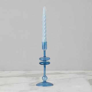 Small Glass Candlestick, Set of 2