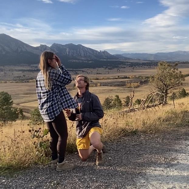 Sam proposed at golden hour