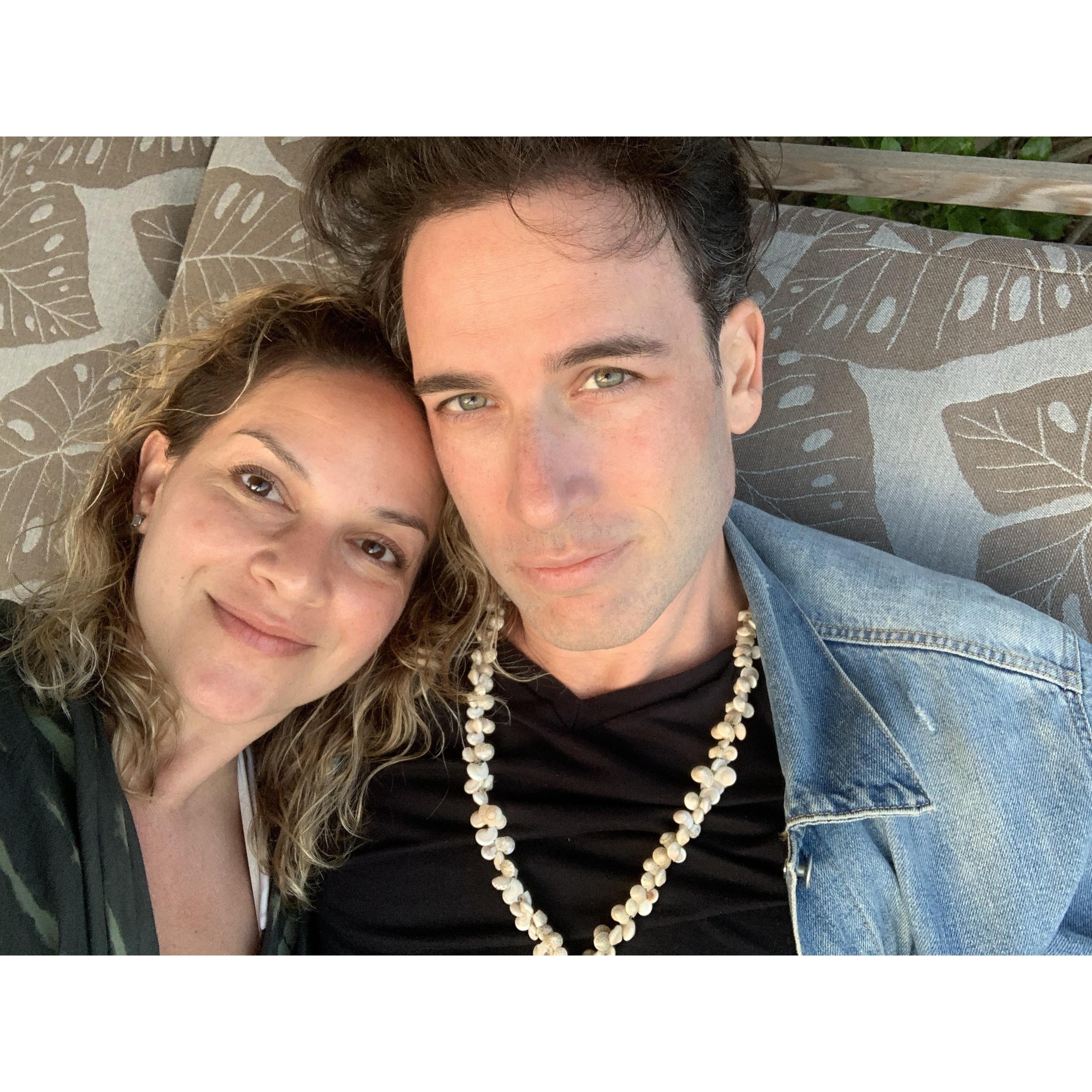 Celebrating our engagement together in Hawaii 🤍