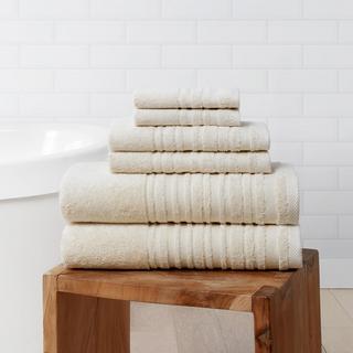 Bold Stripe Solid Cotton 6-Piece Towel Set
