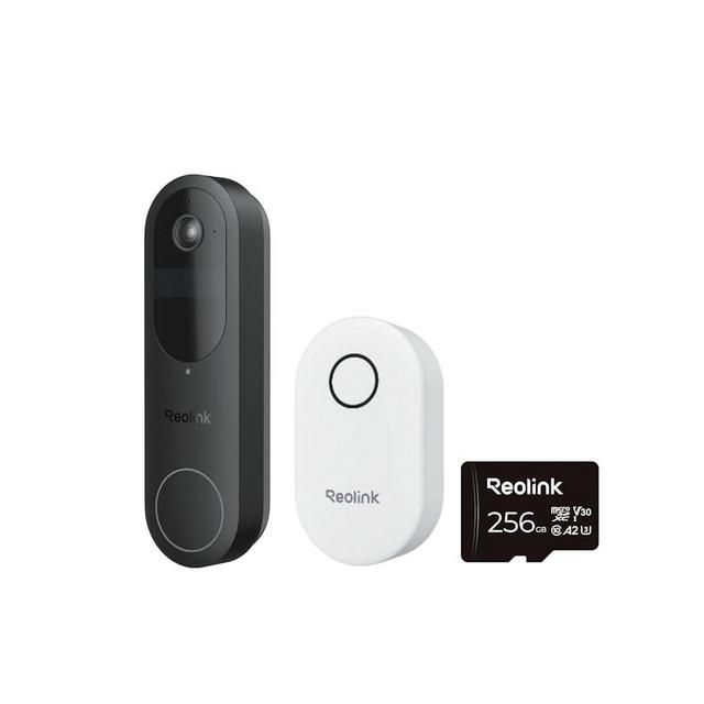 REOLINK Battery Doorbell Camera with 256GB microSD Card and Chime Bundle, 1:1 Head-to-Toe View, 2.4/5 GHz WiFi, Person/Vehicle/Package Detection, No Monthly Fees