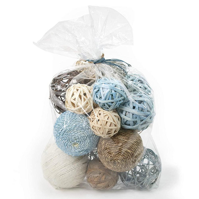 ANDALUCA Decorative Vase Filler Bag with Orbs, Balls (Aqua Blue)