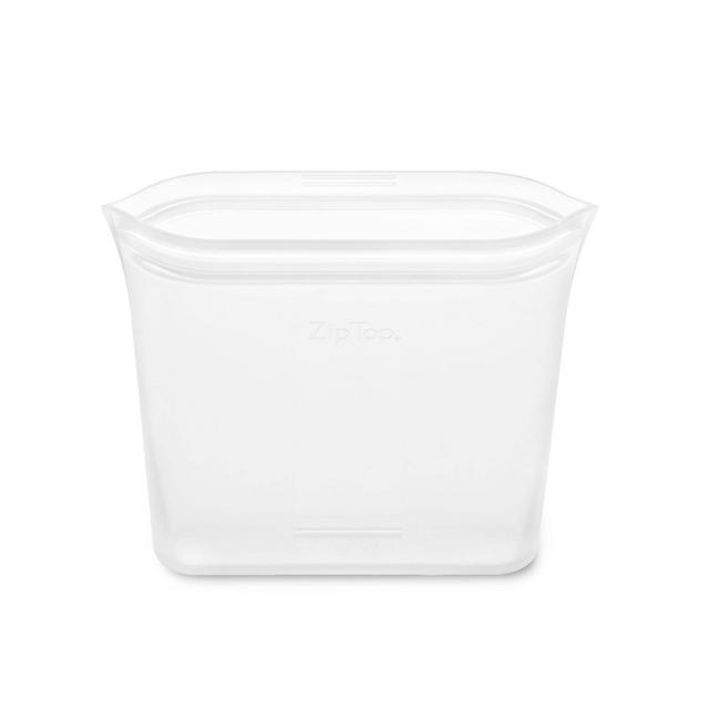 Zip Top 24oz Reusable 100% Platinum Silicone Container - Sandwich Bag - Frost