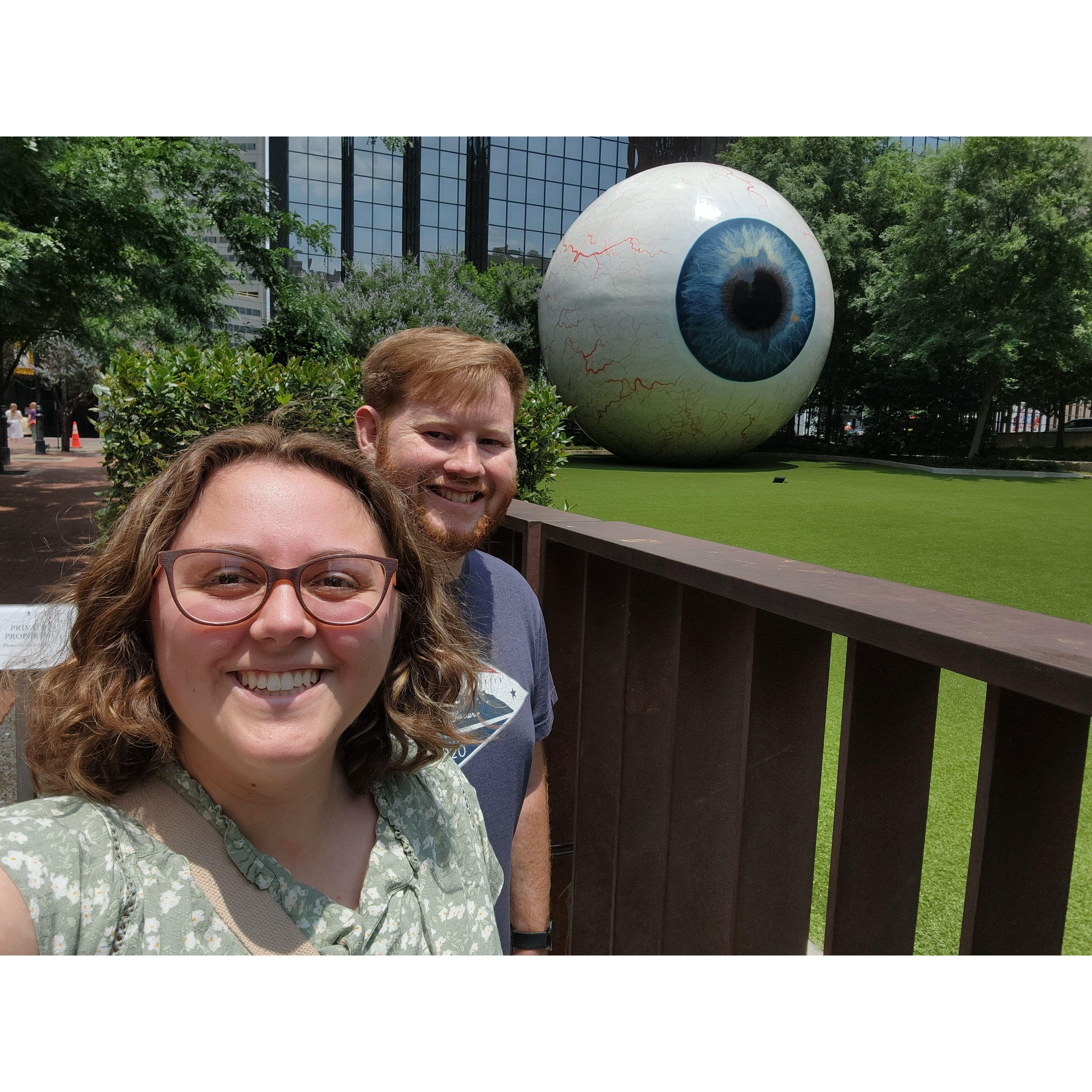 Giant Eyeball in Downtown Dallas 2023