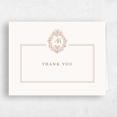 Tuscany, Brown Wedding Thank You - Lockwood Landscape