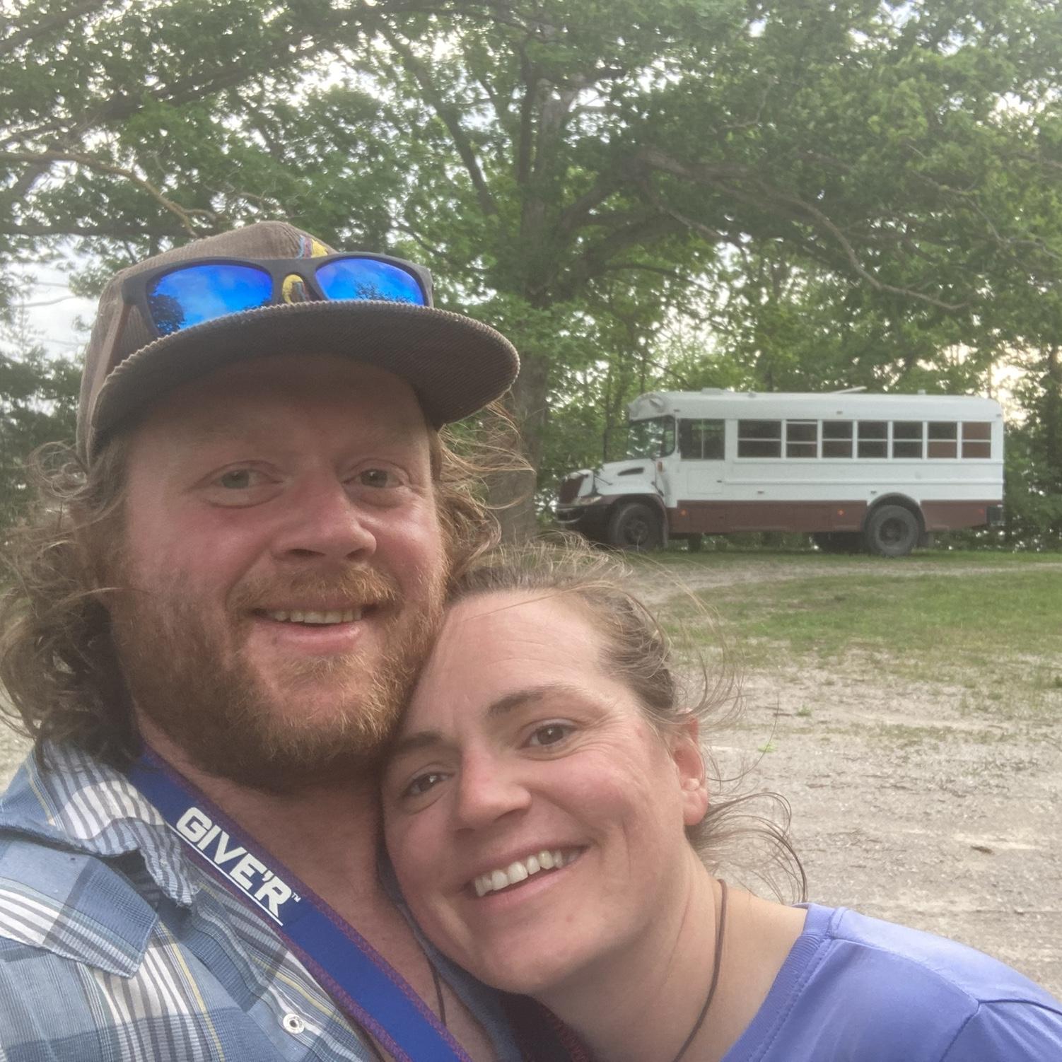 At a state park in Iowa, camped for free, stayed three nights avoiding Memorial Day weekend crowds and traffic. This was on our way to Colorado from New York. First roadtrip in the Skoolie!