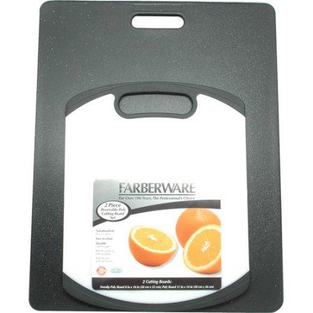 Farberware 2-Piece Poly-Granite Non-Slip Cutting Board Set