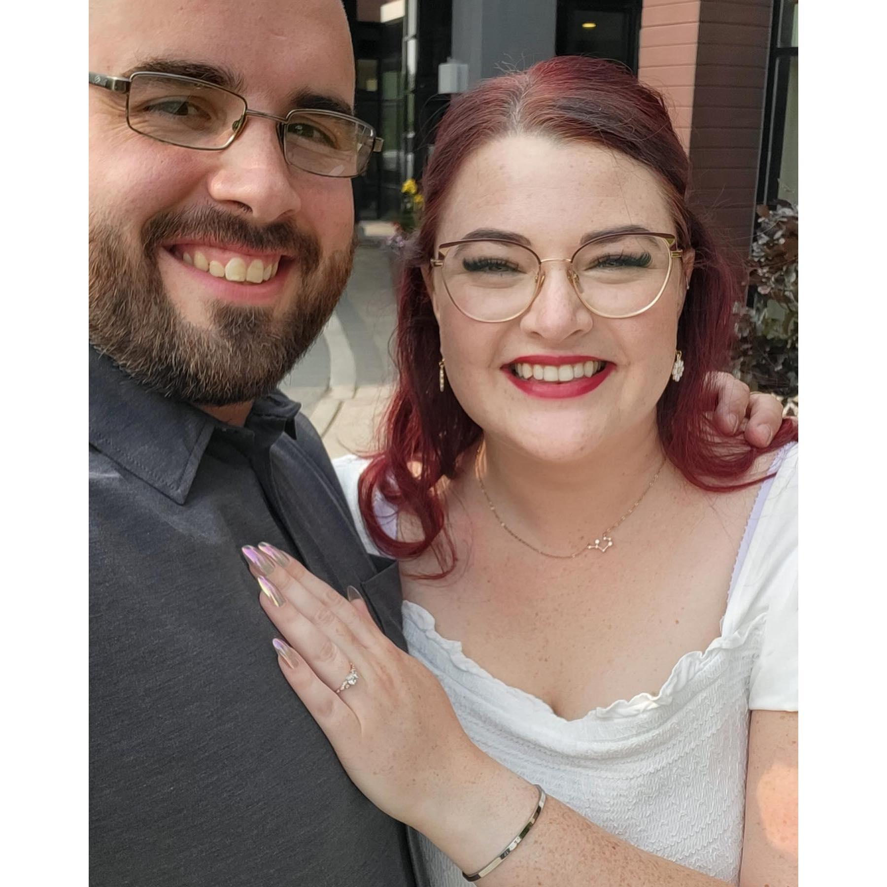 The day of our Engagement!