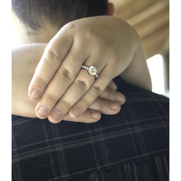 A close up of my gorgoues engagement ring...girls this day just don't get this lucky...but my man knows how to treat his woman right..and I love him for it..