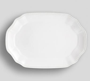 Leila Stoneware Oval Serving Platter | Pottery Barn