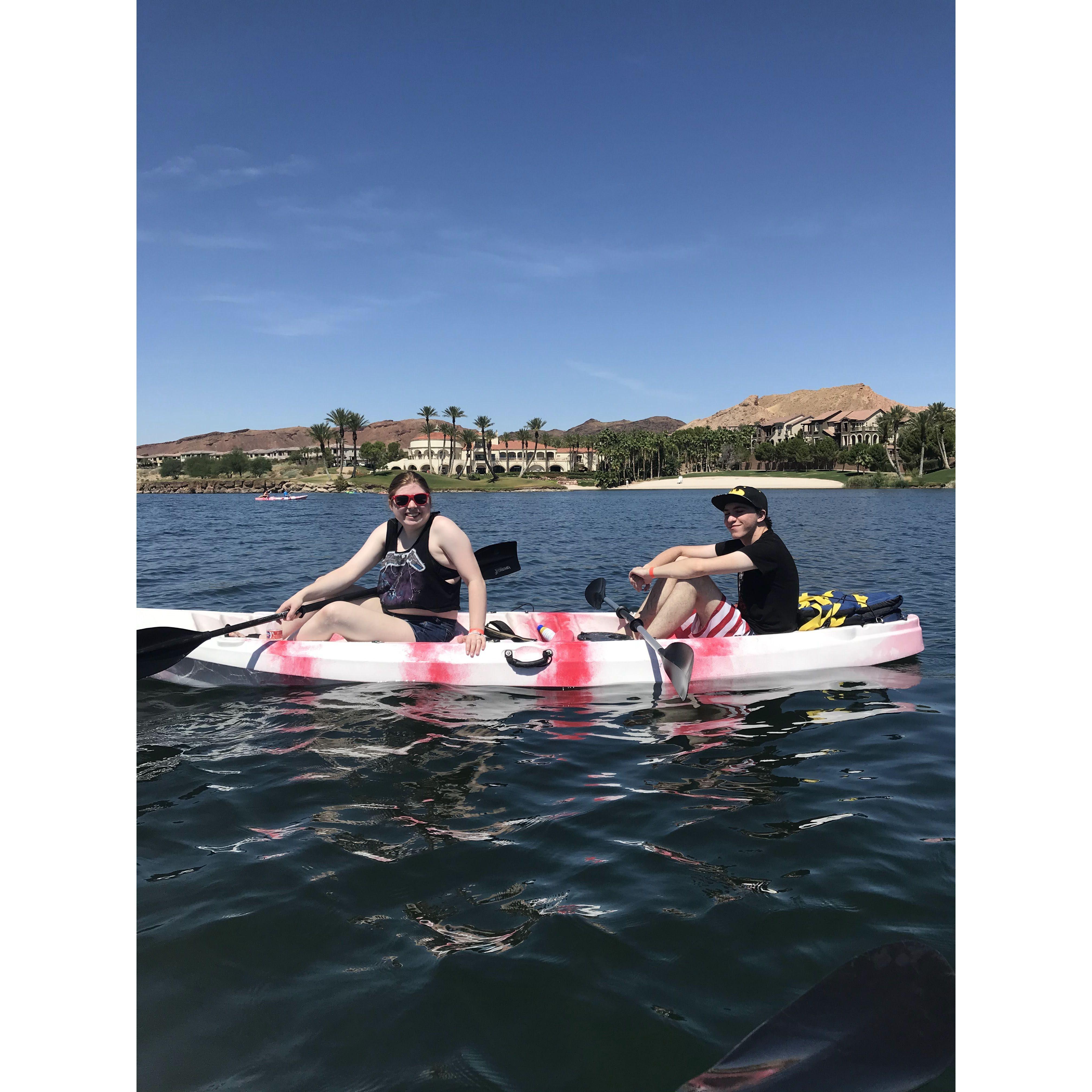 Kayaking at Lake Mead