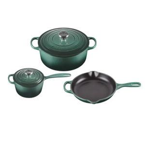 Signature Enameled Cast Iron 5-Piece Cookware Set (Artichaut)