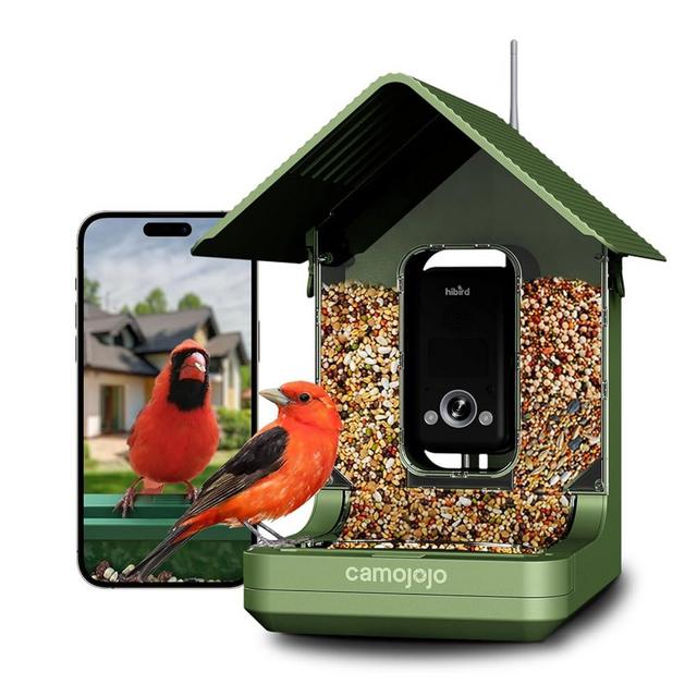 Hibird 4K HD Smart Bird Feeder with Camera, 2.4G/5G Dual WiFi Wireless Outdoor, Auto Higher Resolution Bird Video Capture, AI Identify 10000+ Species, 1080P Live Function for Everyone