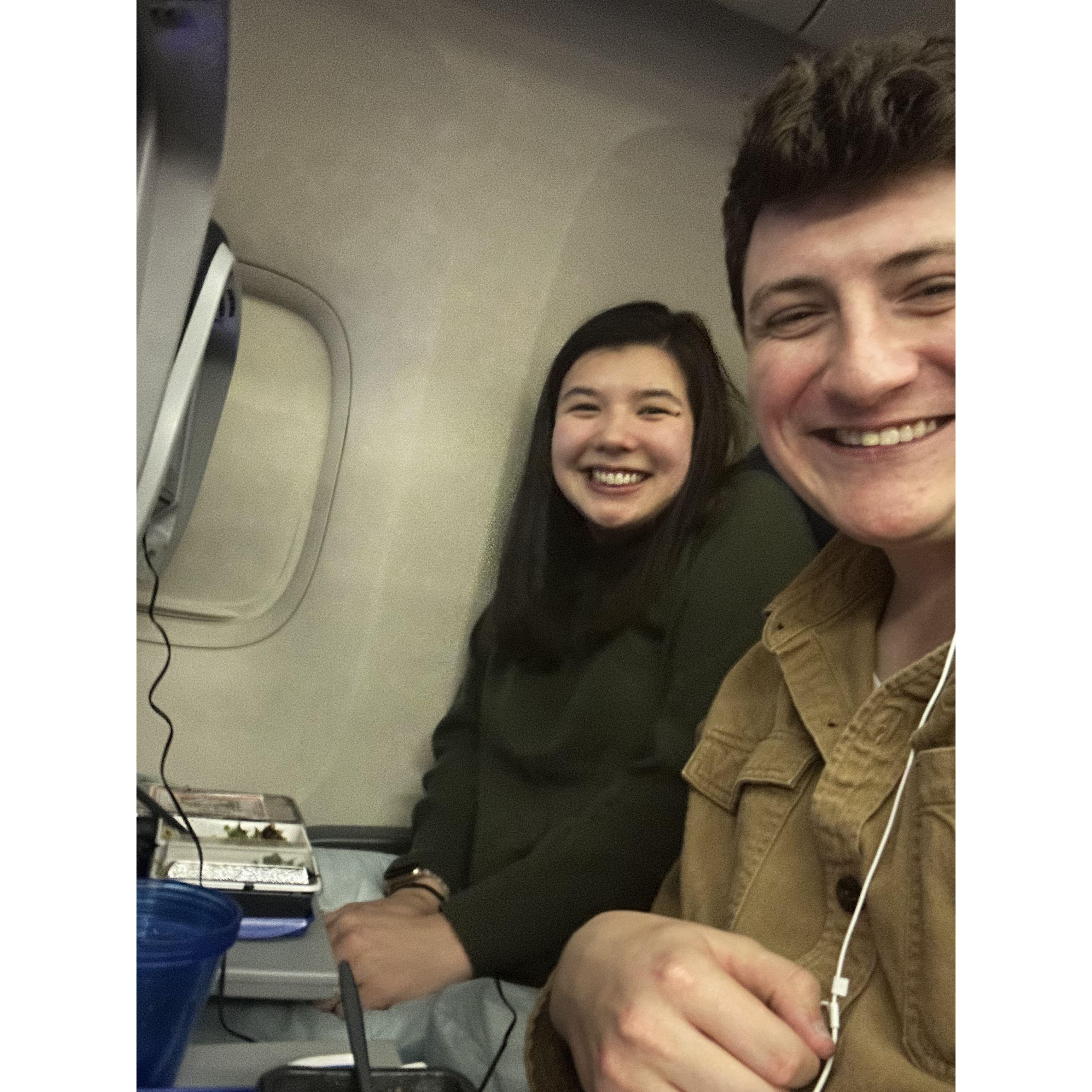 Airplane Date to Europe for JoJo's law school competition