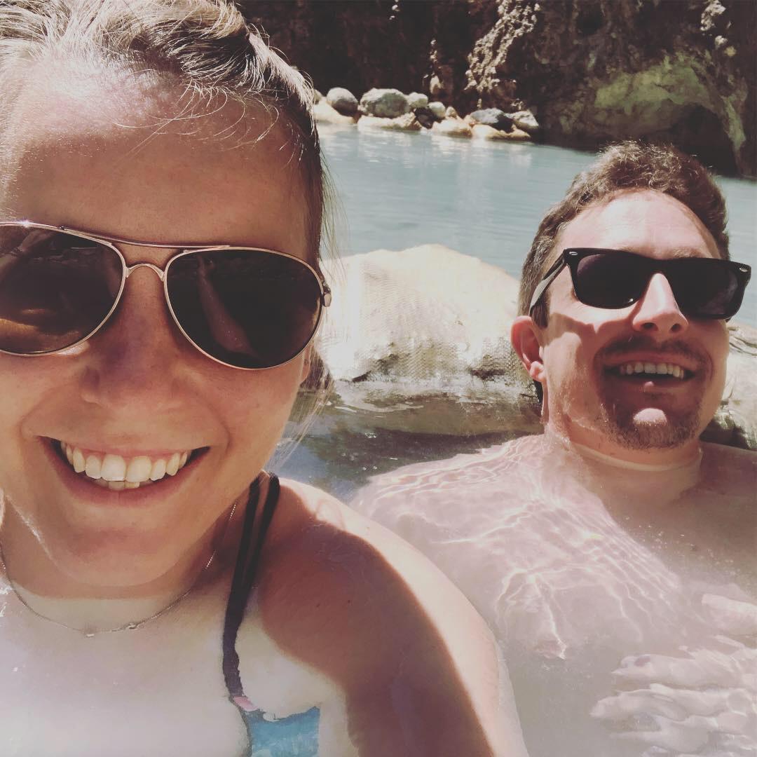 Mineral hot springs in Costa Rica.