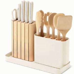 Wooden Utensil Set & Knife Block