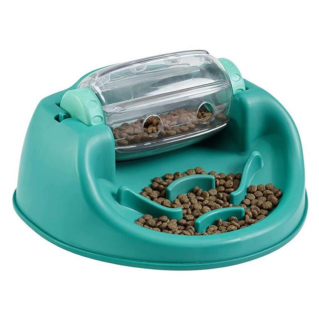 Outward Hound Nina Ottosson Spin N' Eat Dog Food Puzzle Feeder, Green