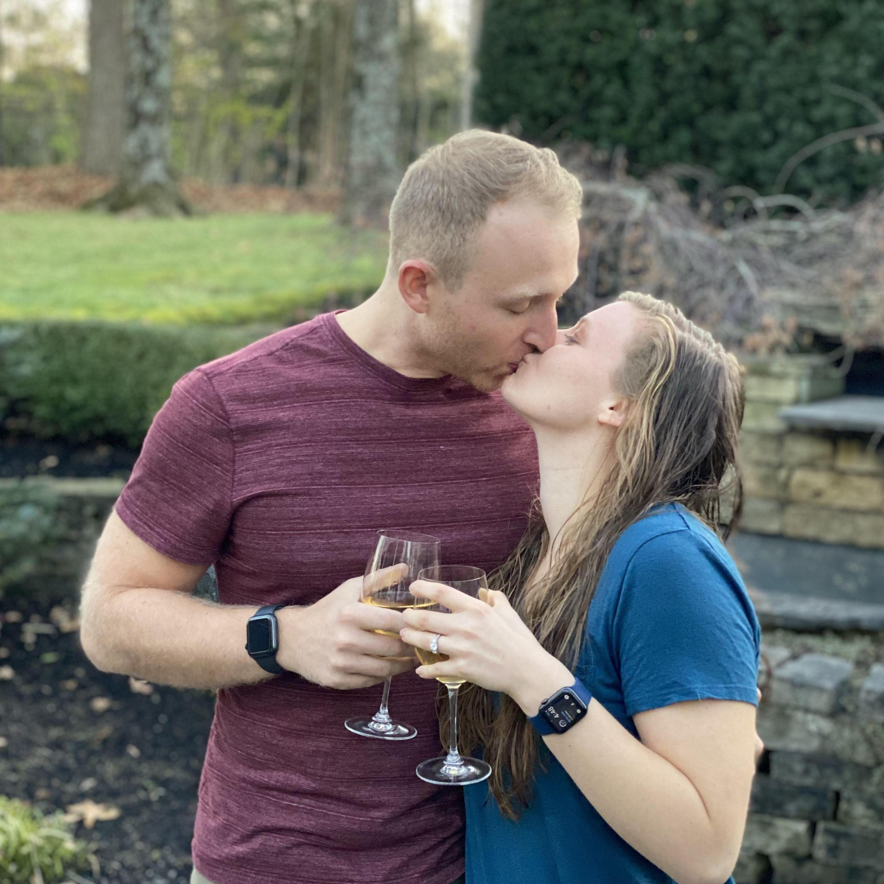 When I finally changed for our engagement.