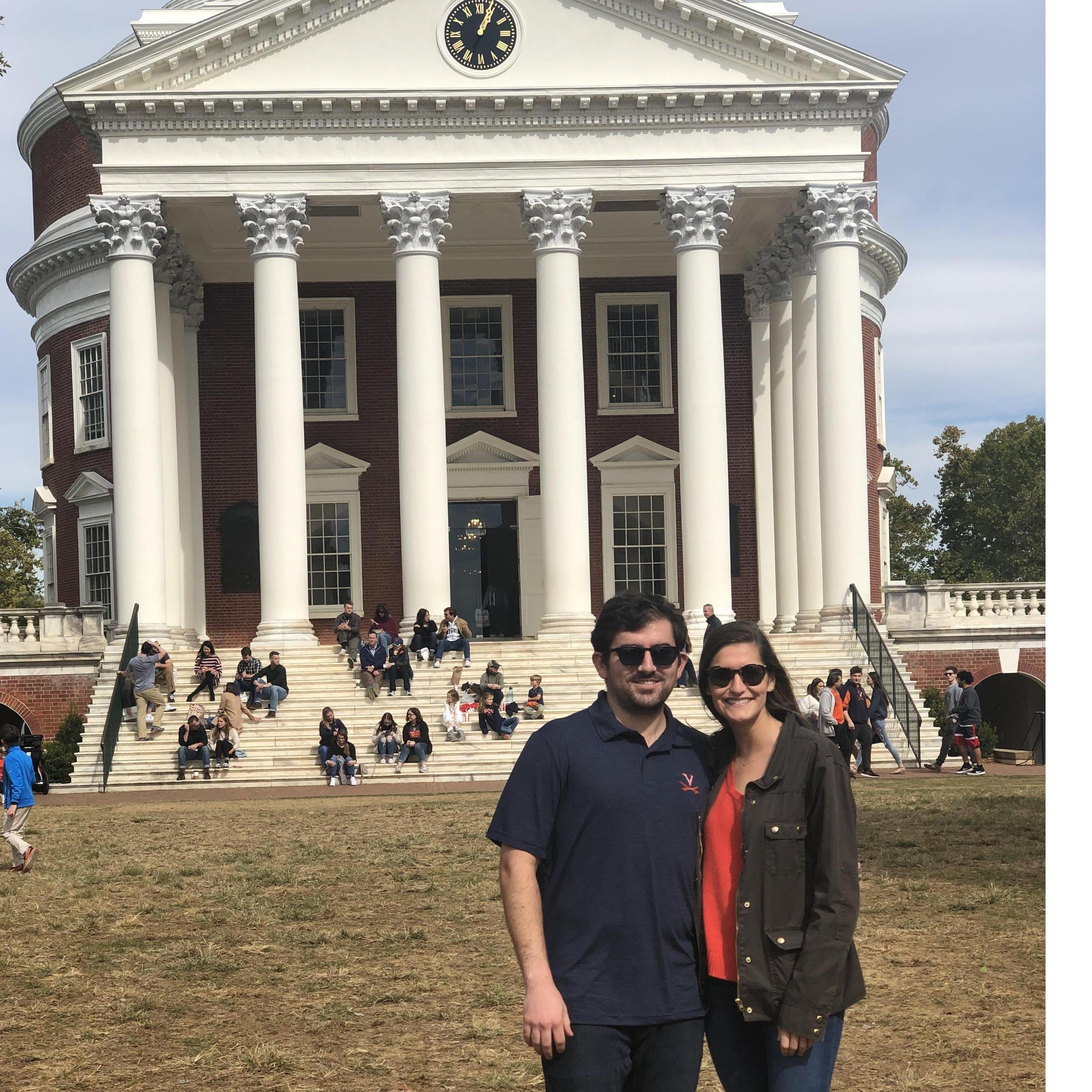 Back in Charlottesville, one of our favorite places! While we both went to school at UVA, we did not cross paths until moving to DC.