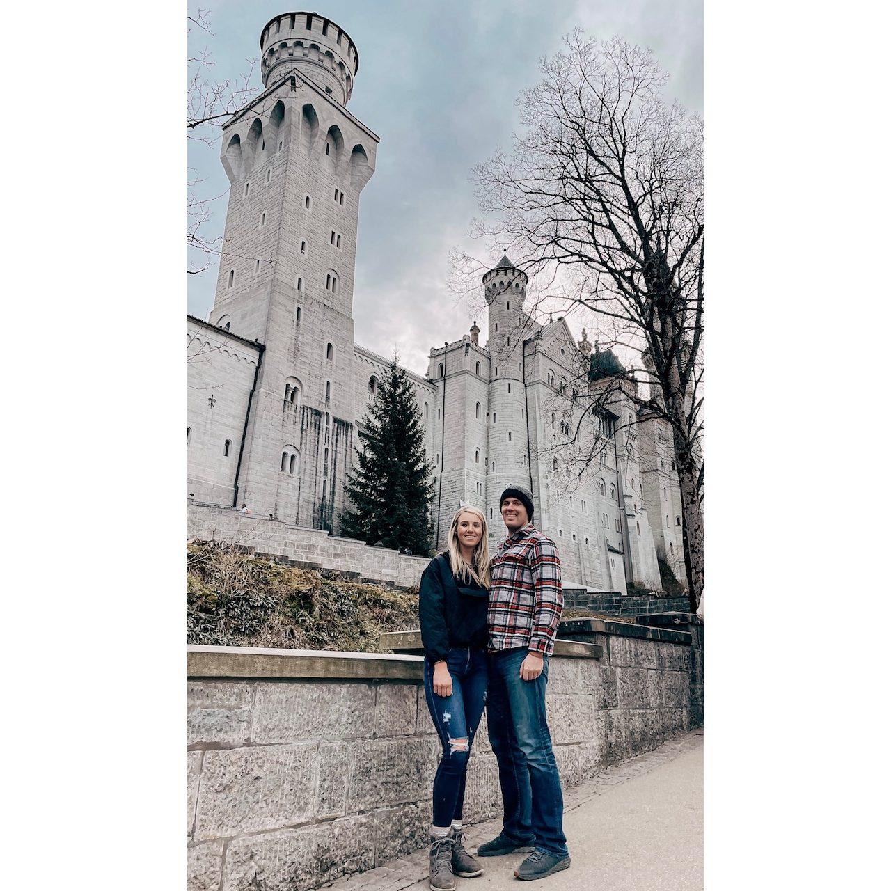 The first of many adventures together, exploring the Neuschwanstein Castle.