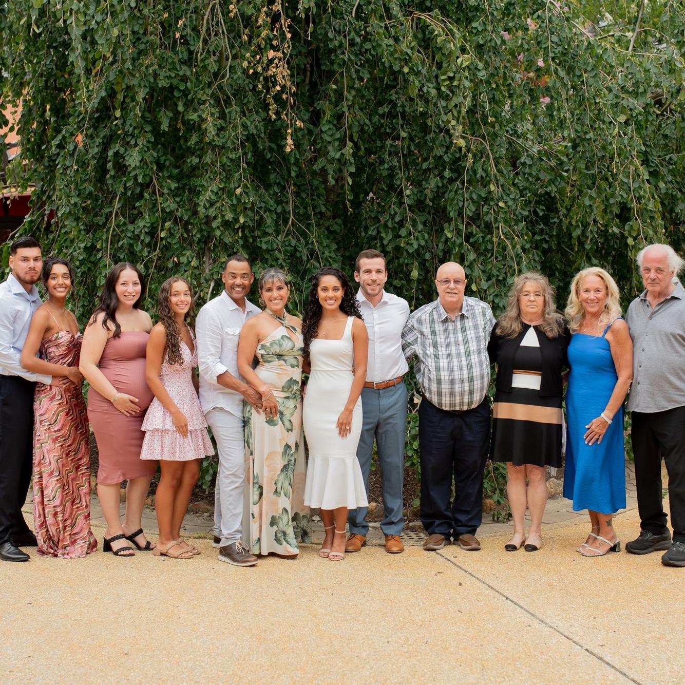 Celebrating with our immediate families, our engagement dinner