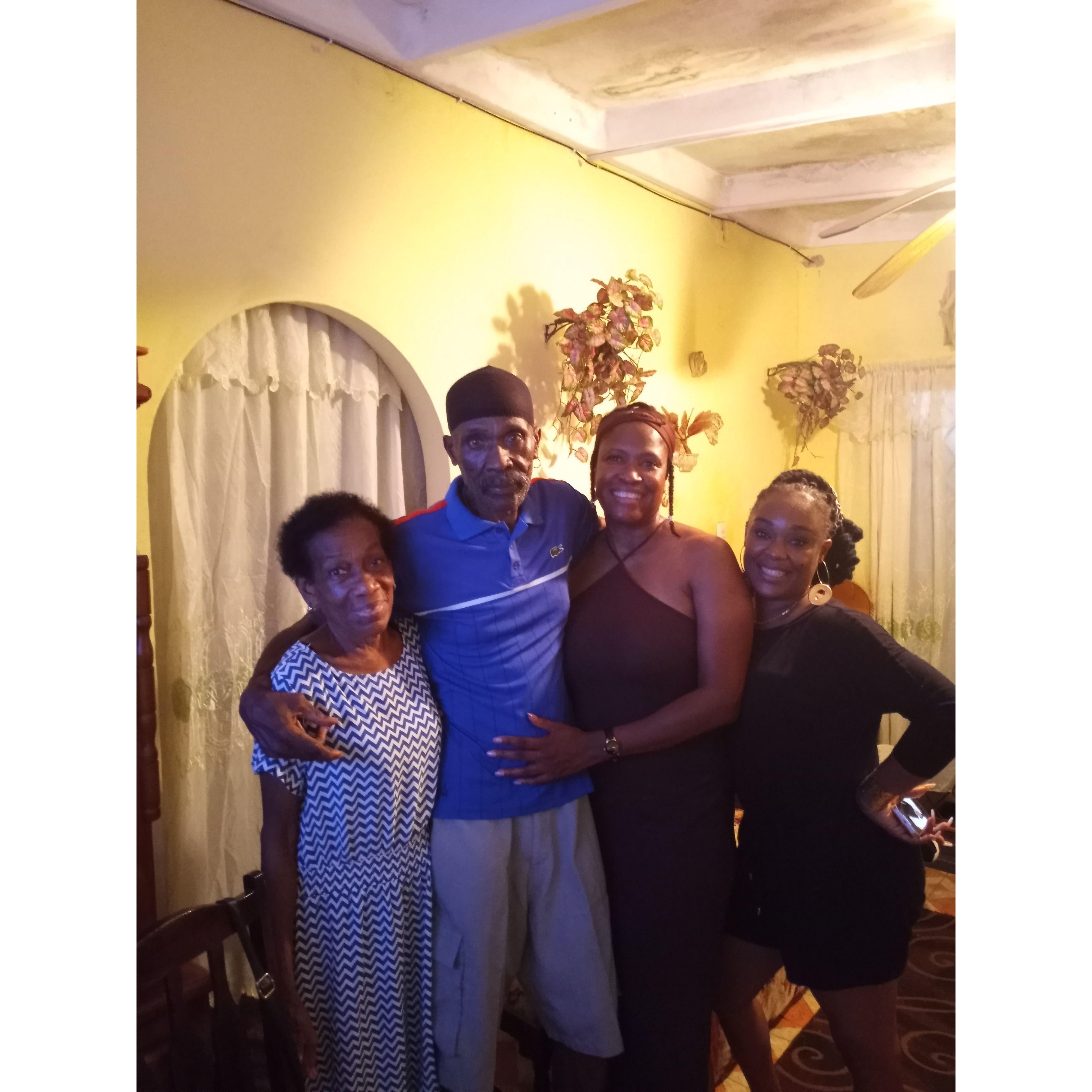 My grandma 99th birthday get together with my dad, his wife and cuz, Dalia