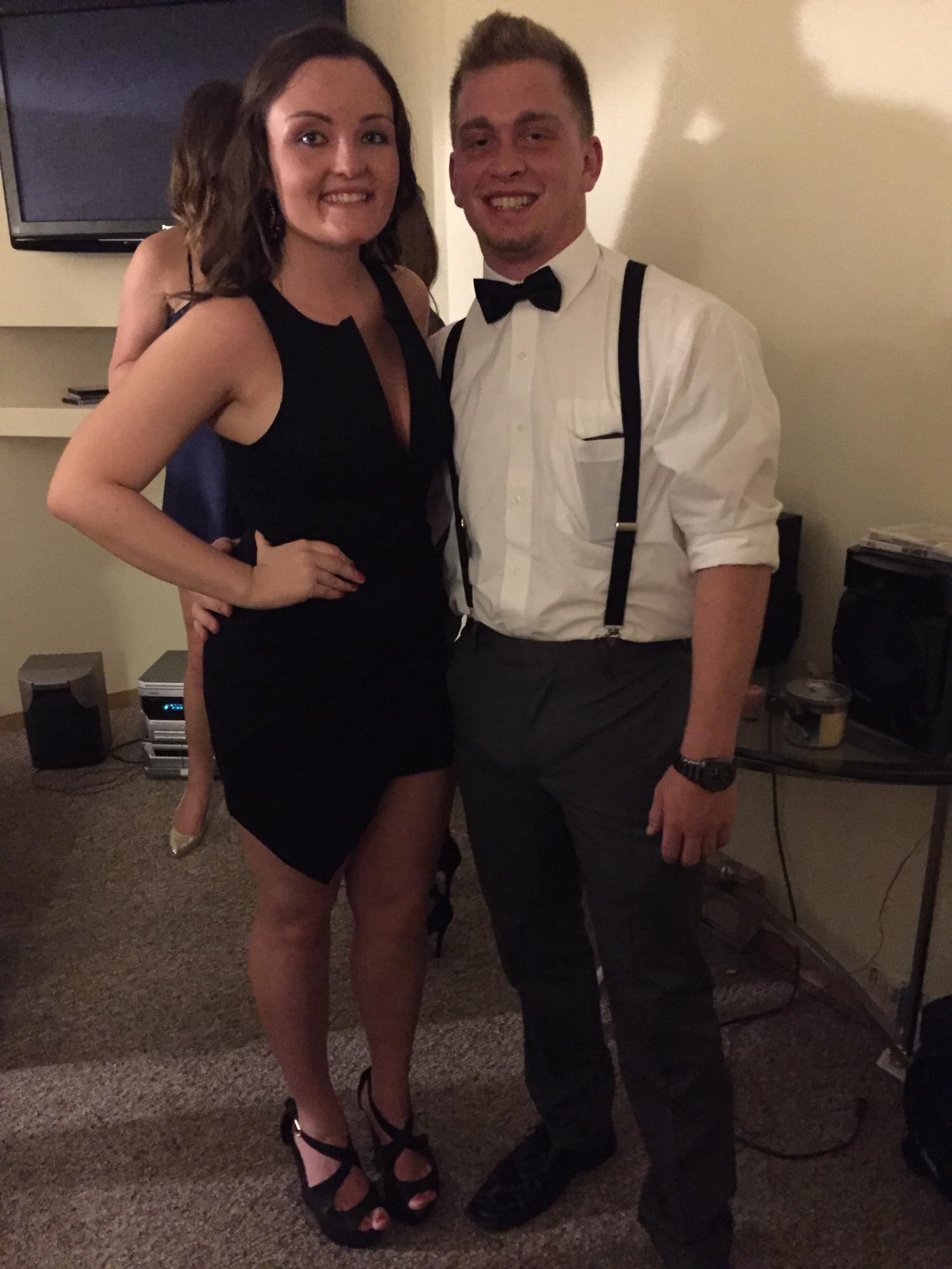 Our first official date to my sorority formal. Fun fact, Ross saved Hannah’s name tag in his wallet from that night for almost 5 years until it went through the washing machine.