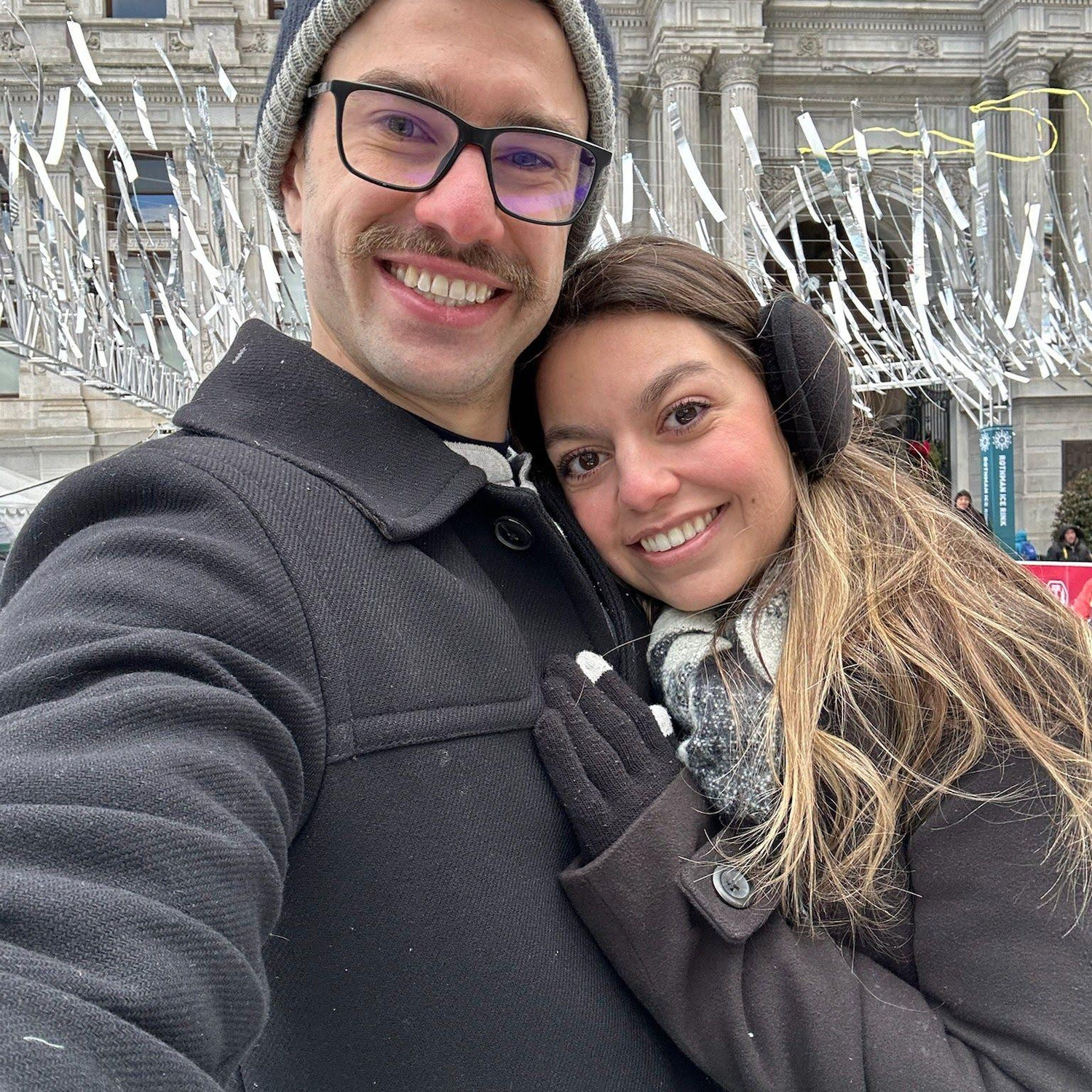 Ice skating in center city Philly.