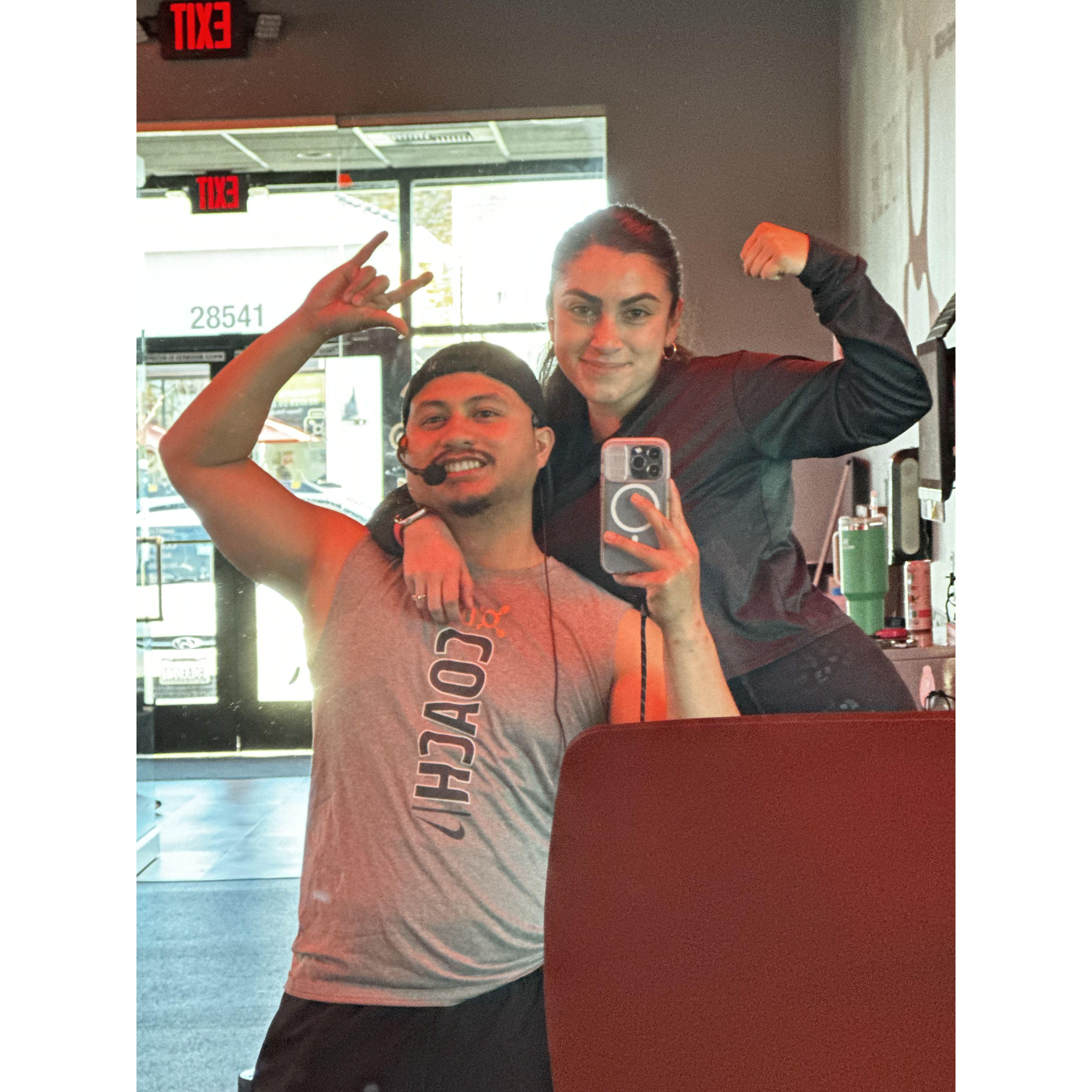 When we BOTH became coaches at OrangeTheory