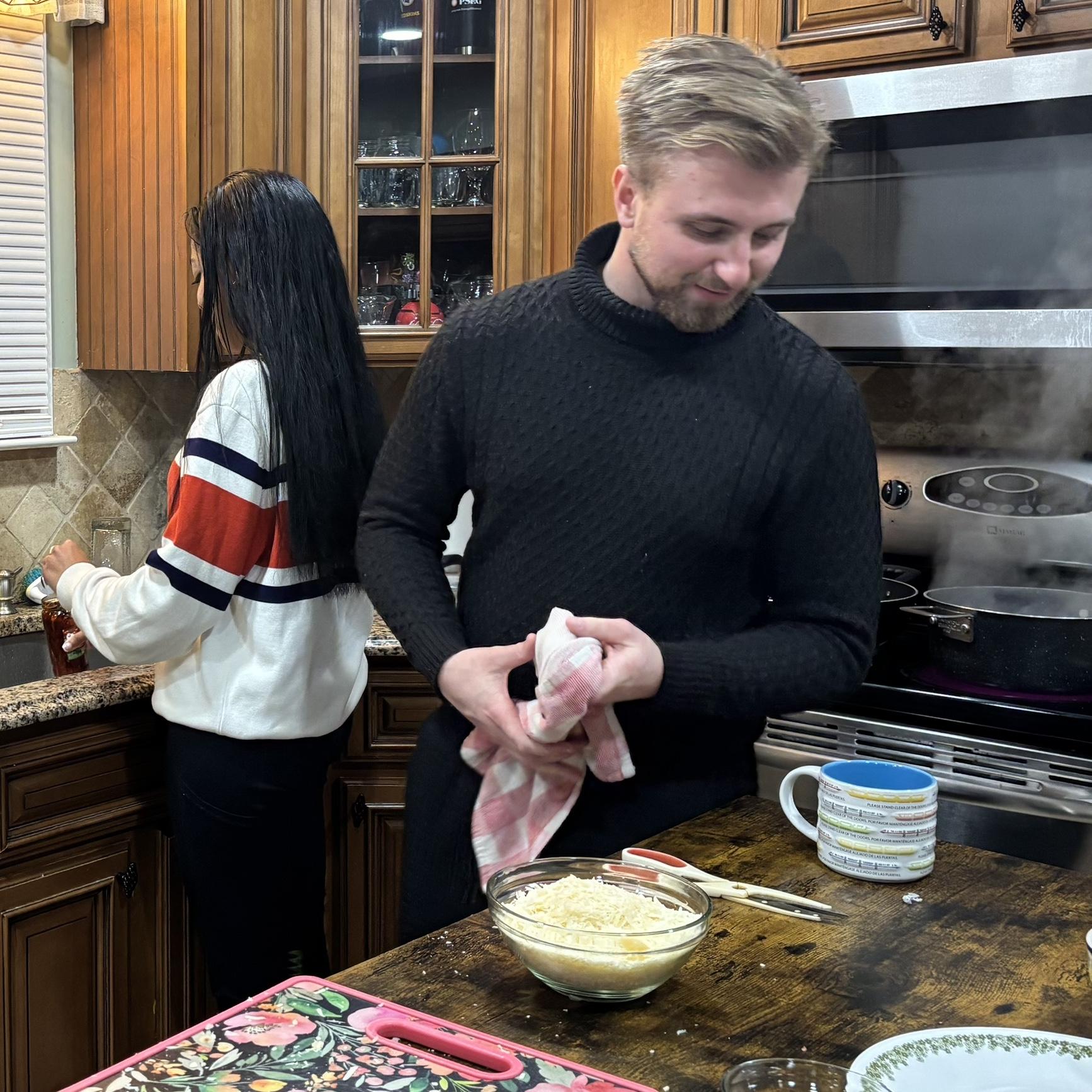 cooking together for the first time 🥘