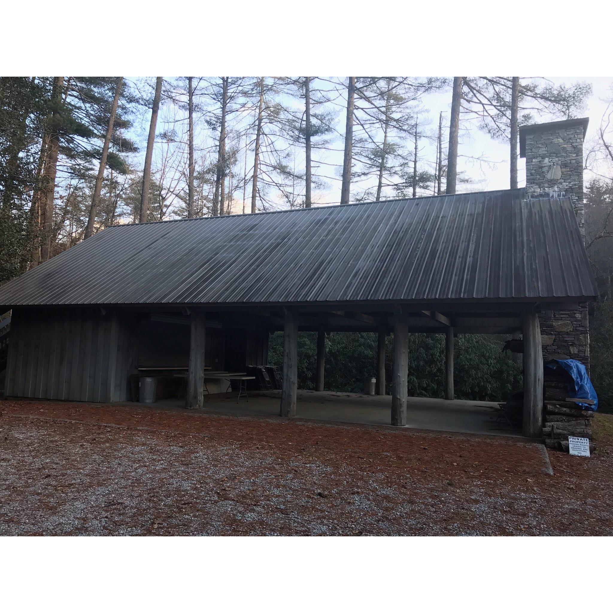 Pavilion we have rented for Friday, October 18th by the river