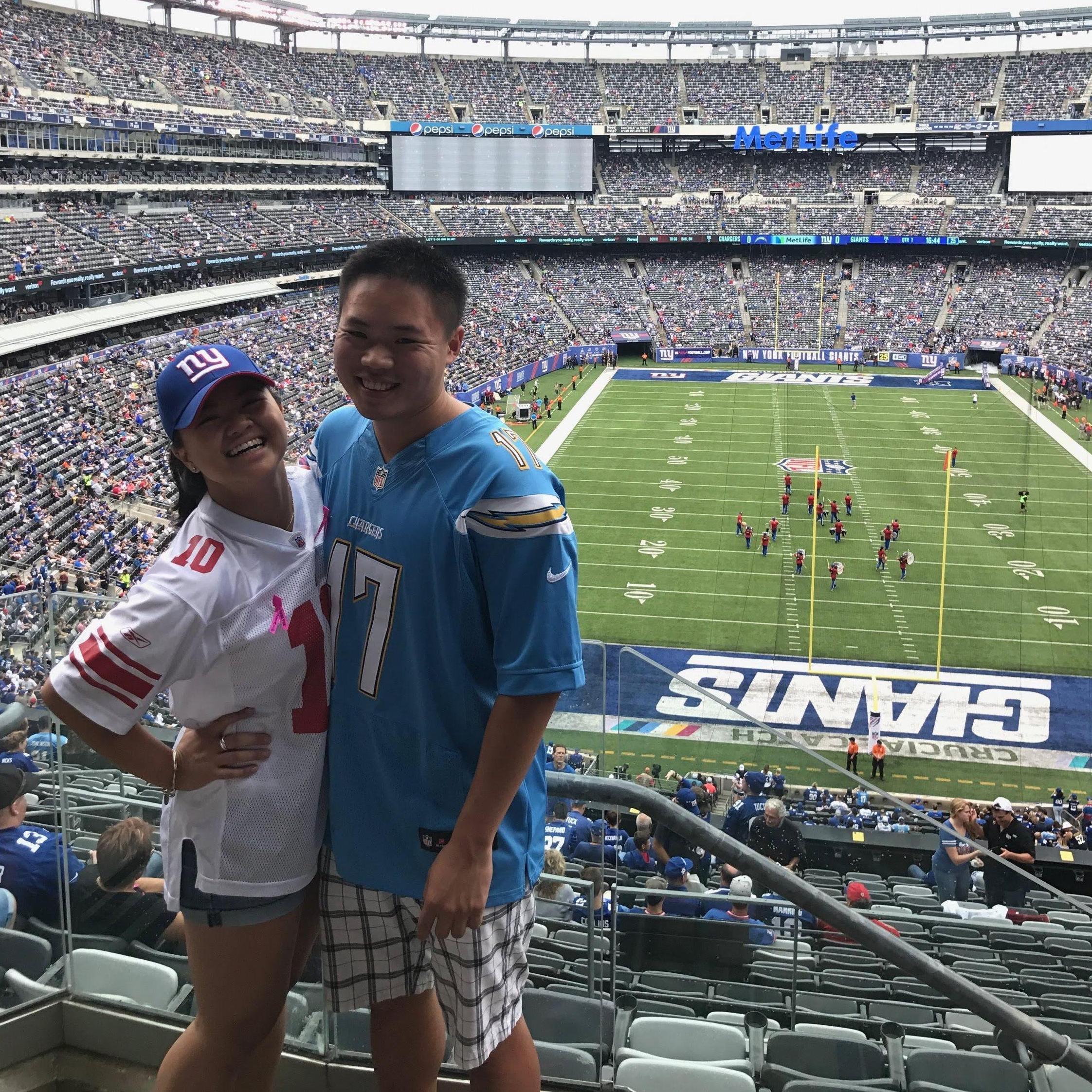 Giants vs. Chargers 2017. Sean got boo-ed ALL day.