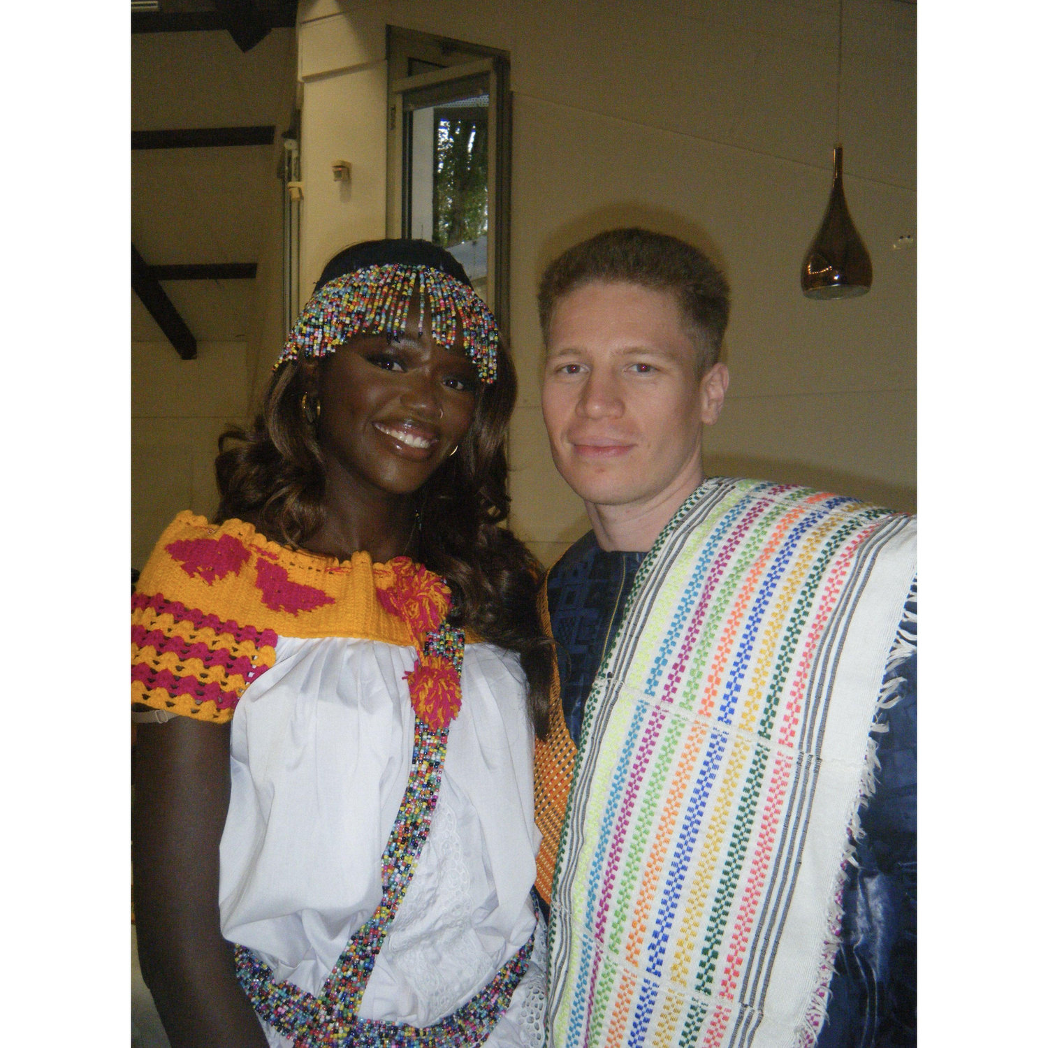 Us in the traditional "mandjack" wedding clothes