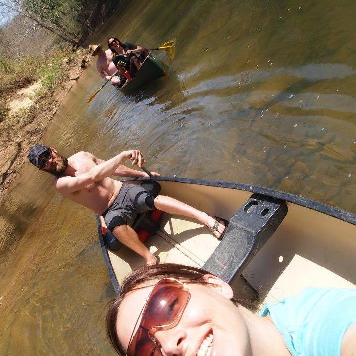 Red River Gorge Float Trip, 2014. Saved the boat, lost Evan's flipflop.