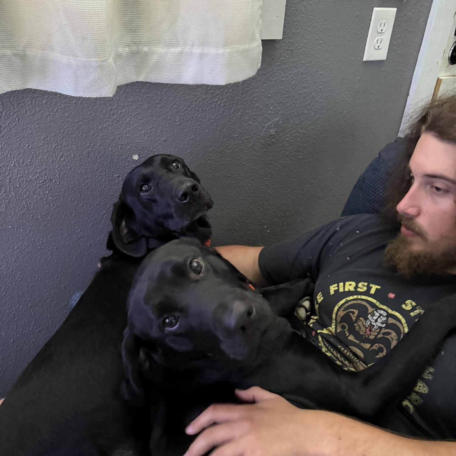 Riley and titan love their daddy