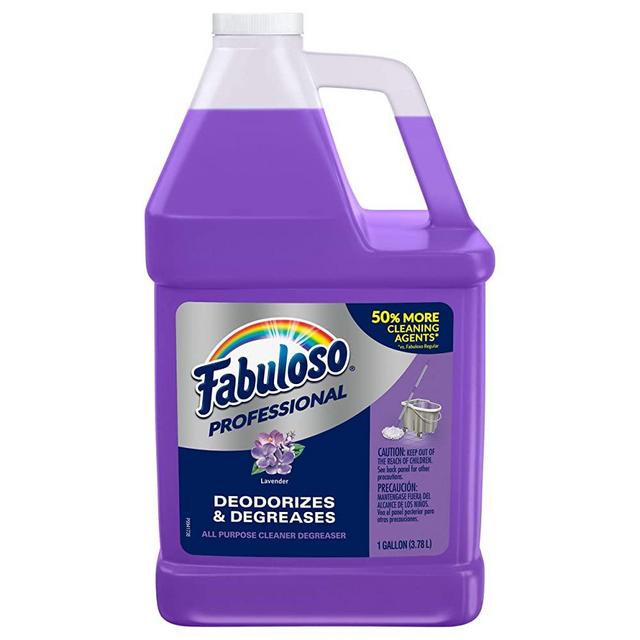 FABULOSO Professional All Purpose Cleaner & Degreaser Gallon Refill, Lavender, 1 Gallon (128 oz Bottle | Case of 1), Multi Purpose Cleaner, Bulk, Bathroom Cleaner, Floor Cleaner, Toilet Cleaner