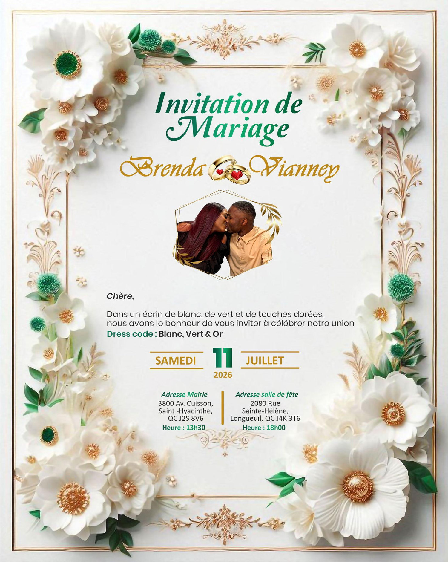 The Wedding Website of Brenda Mahop and Vianney Djayou