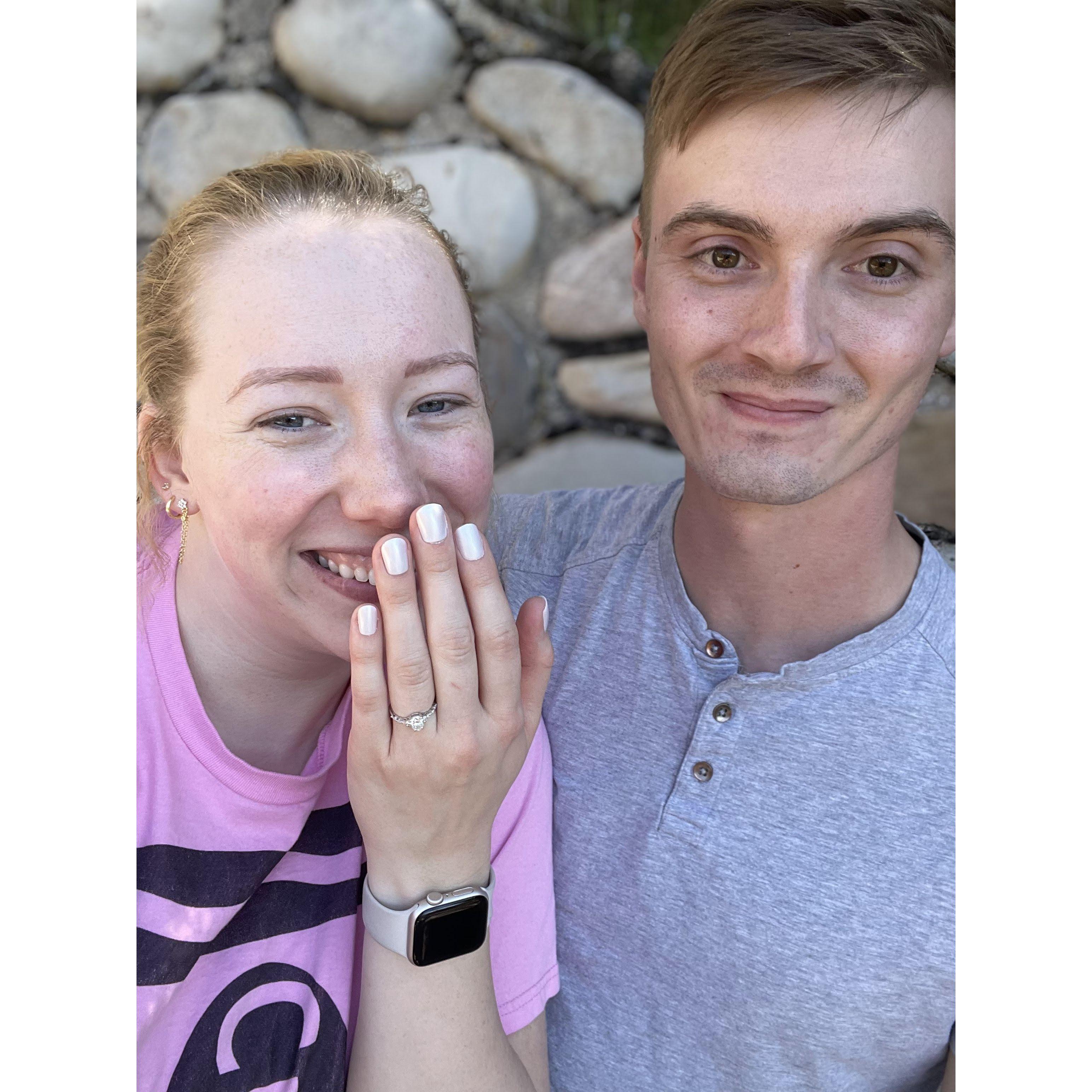 Randy proposed to me at a park in Salt Lake City