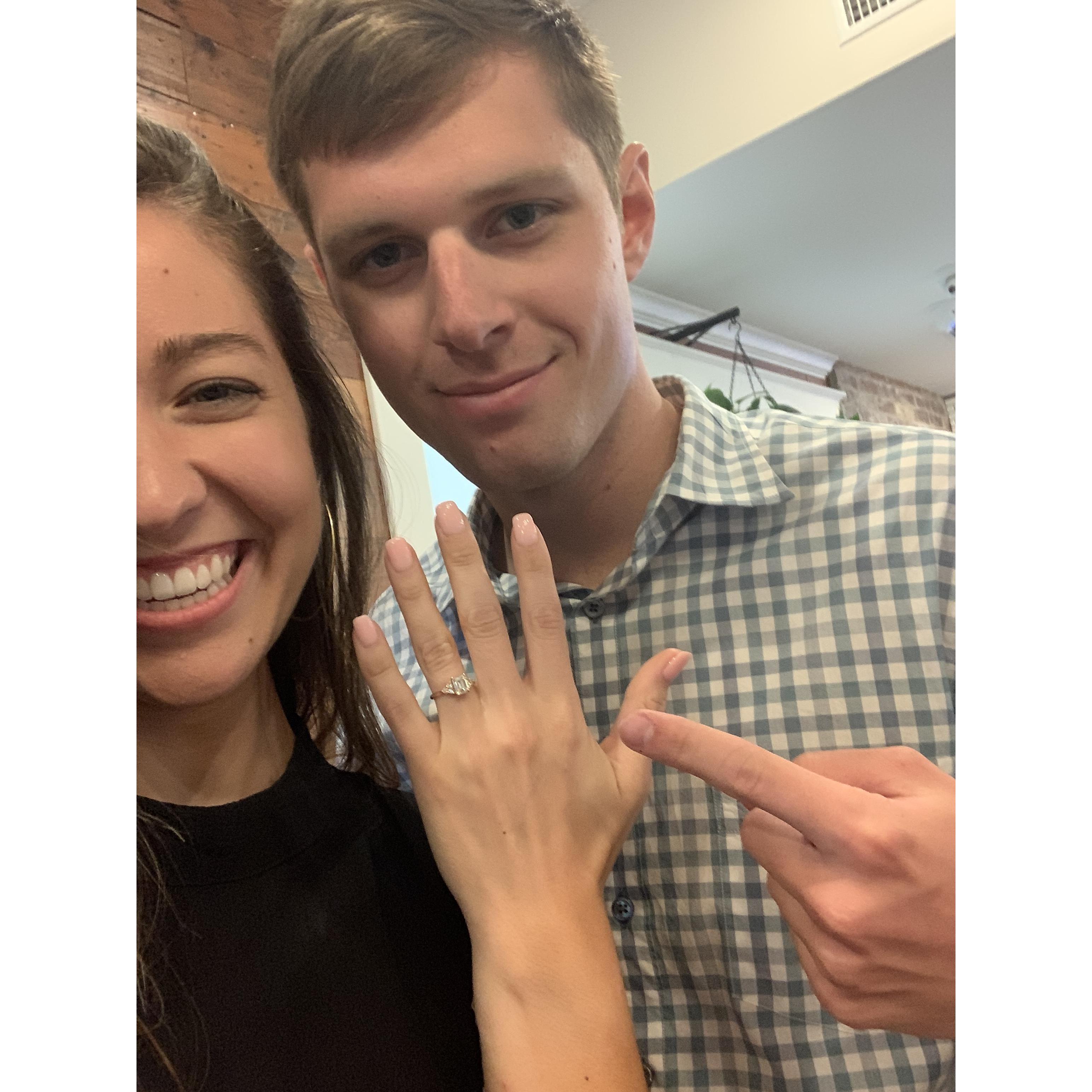 Madison: Thrilled human being who doesn't have to ask when she's getting her ring anymore.
Preston: I did that.